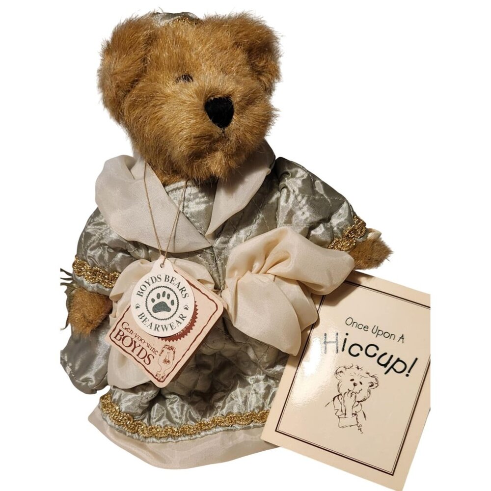 Boyds Bears Bailey Bearwear Collectible Teddy Bear With Once Upon A Hiccup Book